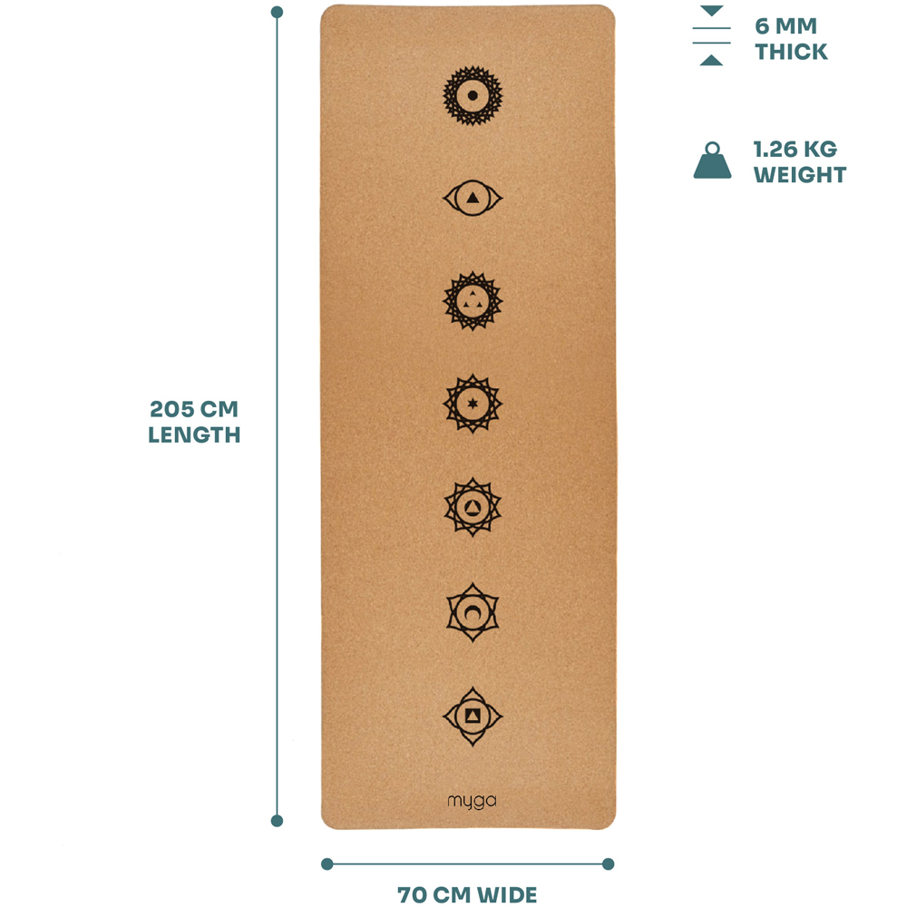 Myga Chakra Cork Yoga Mat XL Image 3