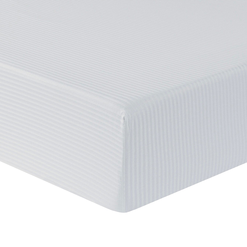 Bamboo Cotton Fitted Sheet - Silver / Superking Image 1