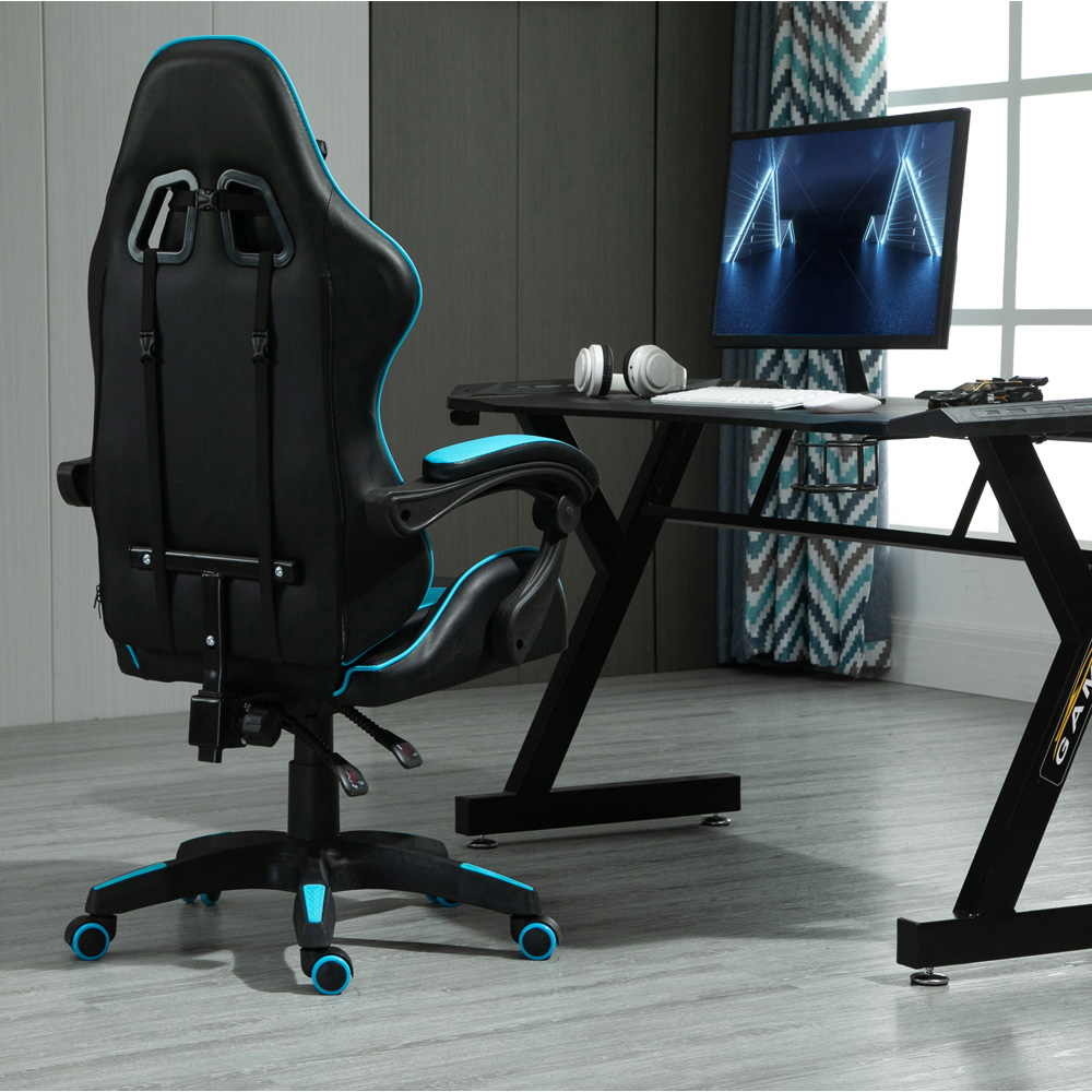 Blue Tilt and Swivel Computer Chair Image 6