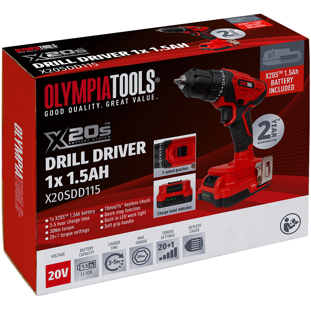 Olympia Power Tools X20S 20V Drill Driver Image 3