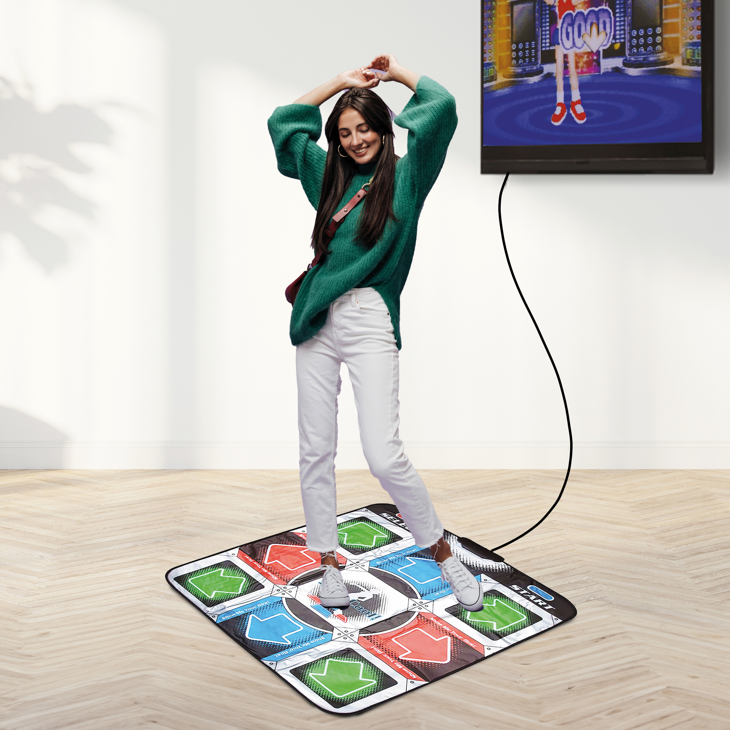 Winning Multicolour Retro Dance Mat Image 2