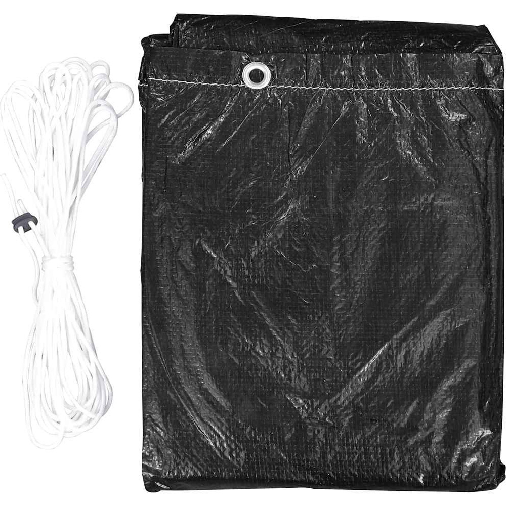 Walplus Black Polyethylene Garden Furniture Cover 325 x 205 x 70cm Image 3