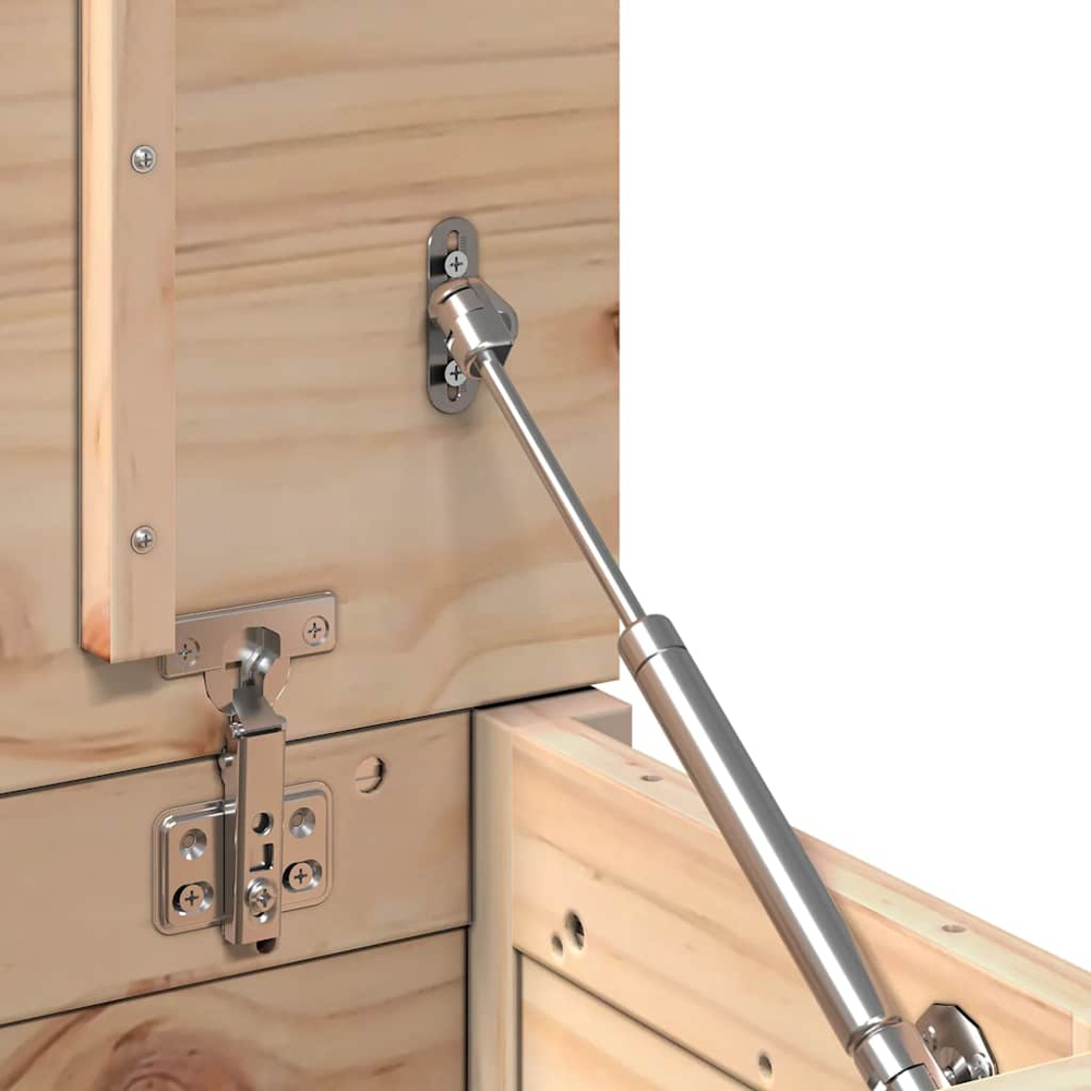 vidaXL Brown Solid Pinewood Storage Box Image 8