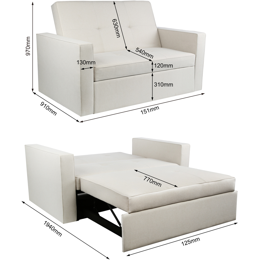 Troy Natural Double Sleeper Pull Out Sofa Bed Image 9