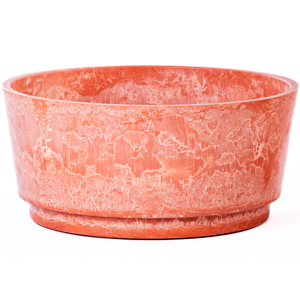 Garden Gear Caesar Terracotta Marble Effect Bowl Planter 46cm Image 1