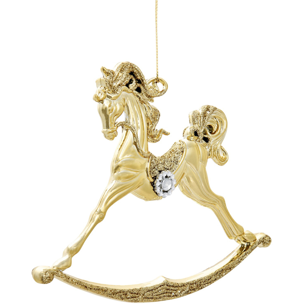 Rocking Horse Decoration Gold Image 3