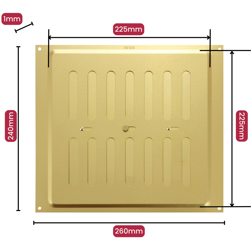 Select Gold Adjustable Air Vent 9 x 9 inch Image 4