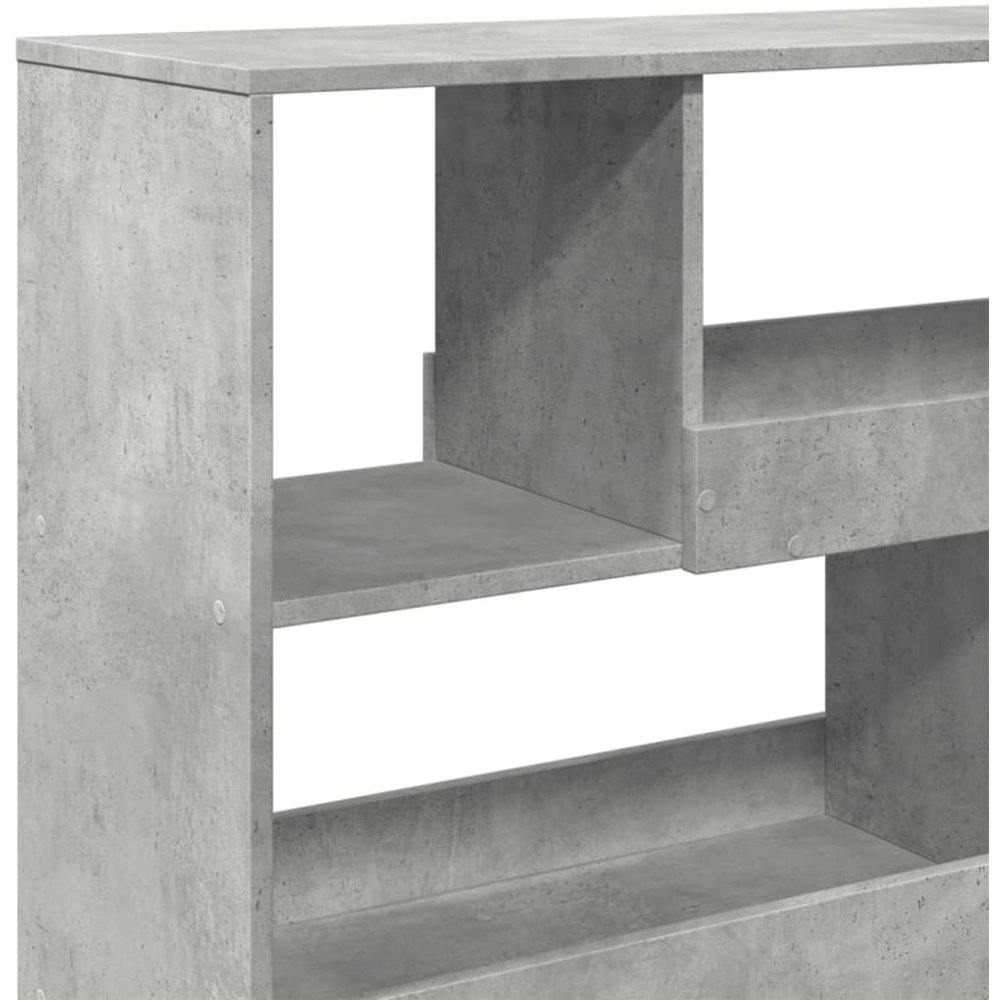 vidaXL 6 Shelf Concrete Grey Bookcase Image 6