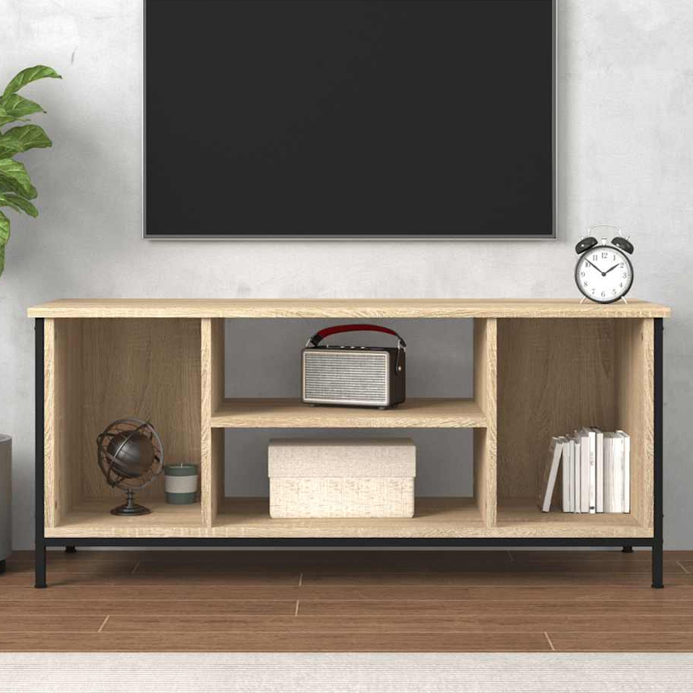 vidaXL 4 Shelf Sonoma Oak TV Cabinet Image 1