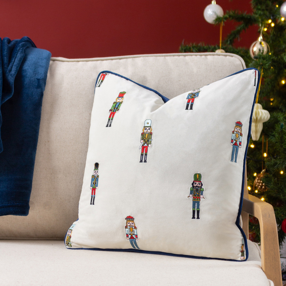 Furn Multicolour Classic Nutcracker Embroidered Reversible Cushion 43 x 43cm Image 2