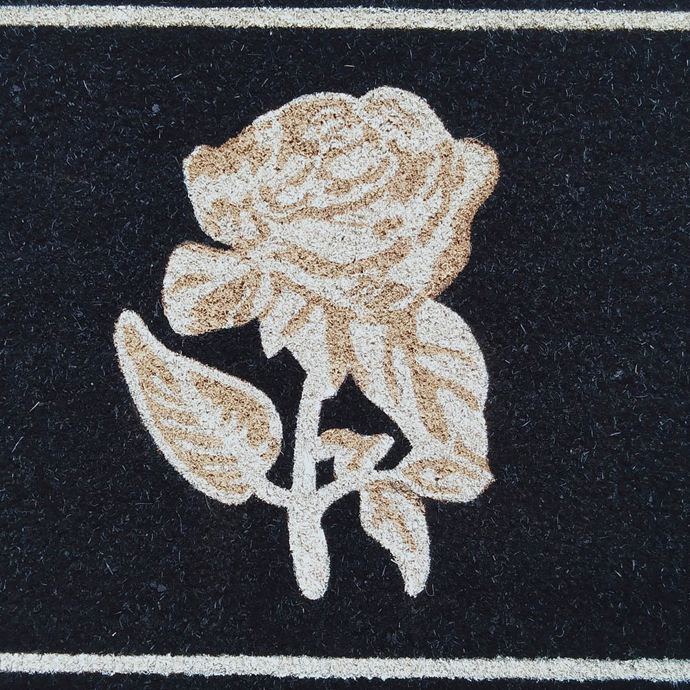 Arboria Garden Decor Gold Rose Coir Door Mat 45 x 75cm Image 2