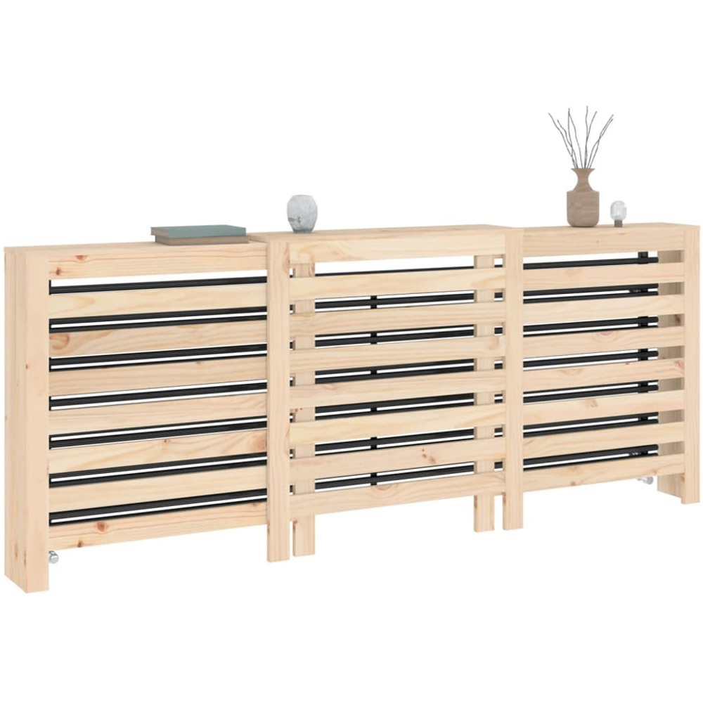 vidaXL Solid Pine Wood Radiator Cover 210 x 21 x 85cm Image 3