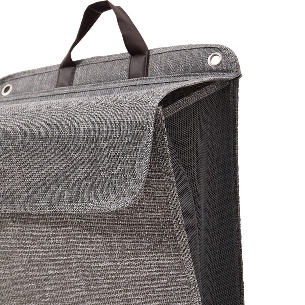 Living and Home Grey Foldable Washable Hanging Laundry Basket Image 6