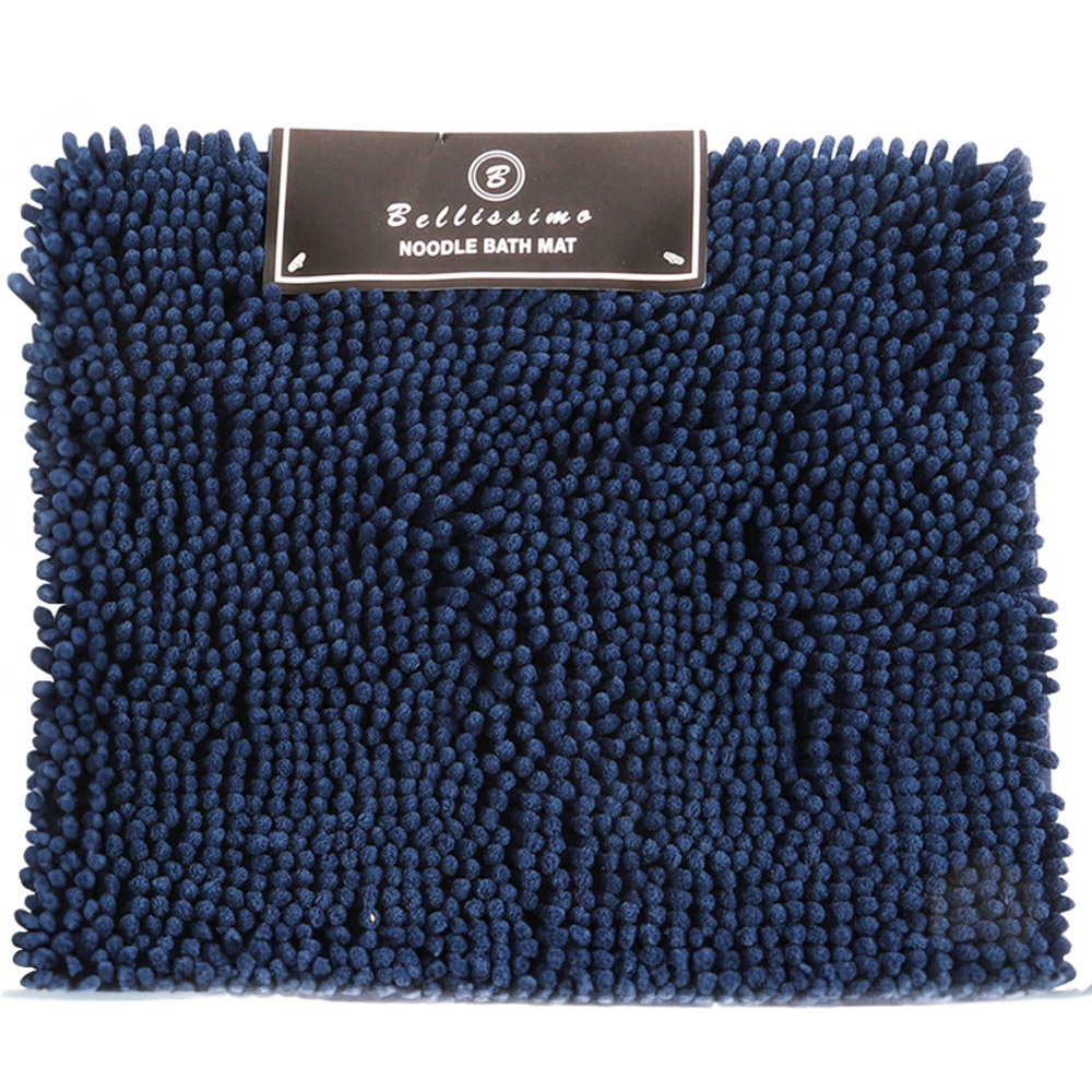 Bellissimo Navy Noodle Bath Mat Image 1