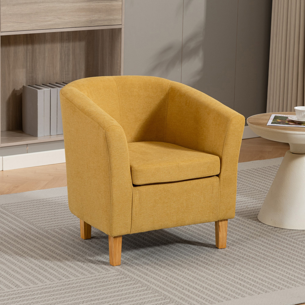 Artemis Home Millie Yellow Fabric Accent Chair Image 7