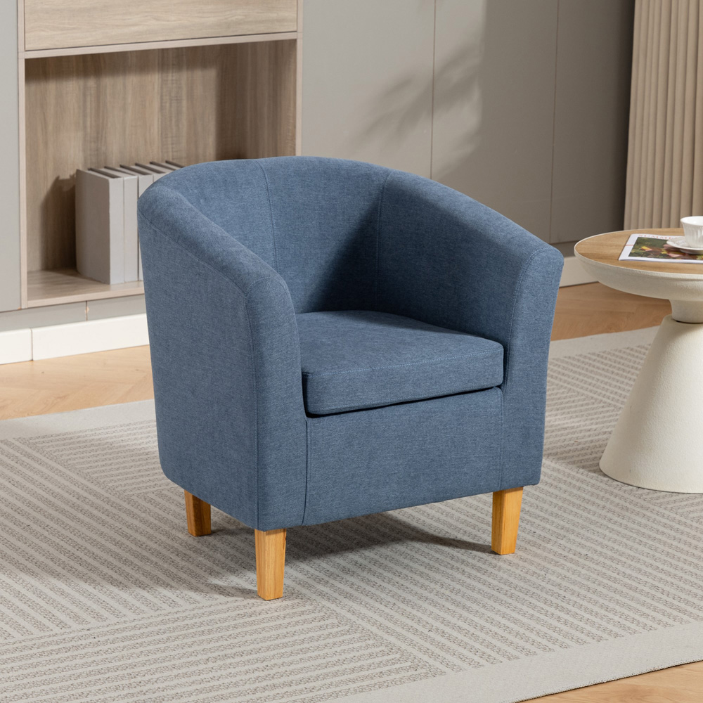 Artemis Home Millie Light Denim Fabric Accent Chair Image 7