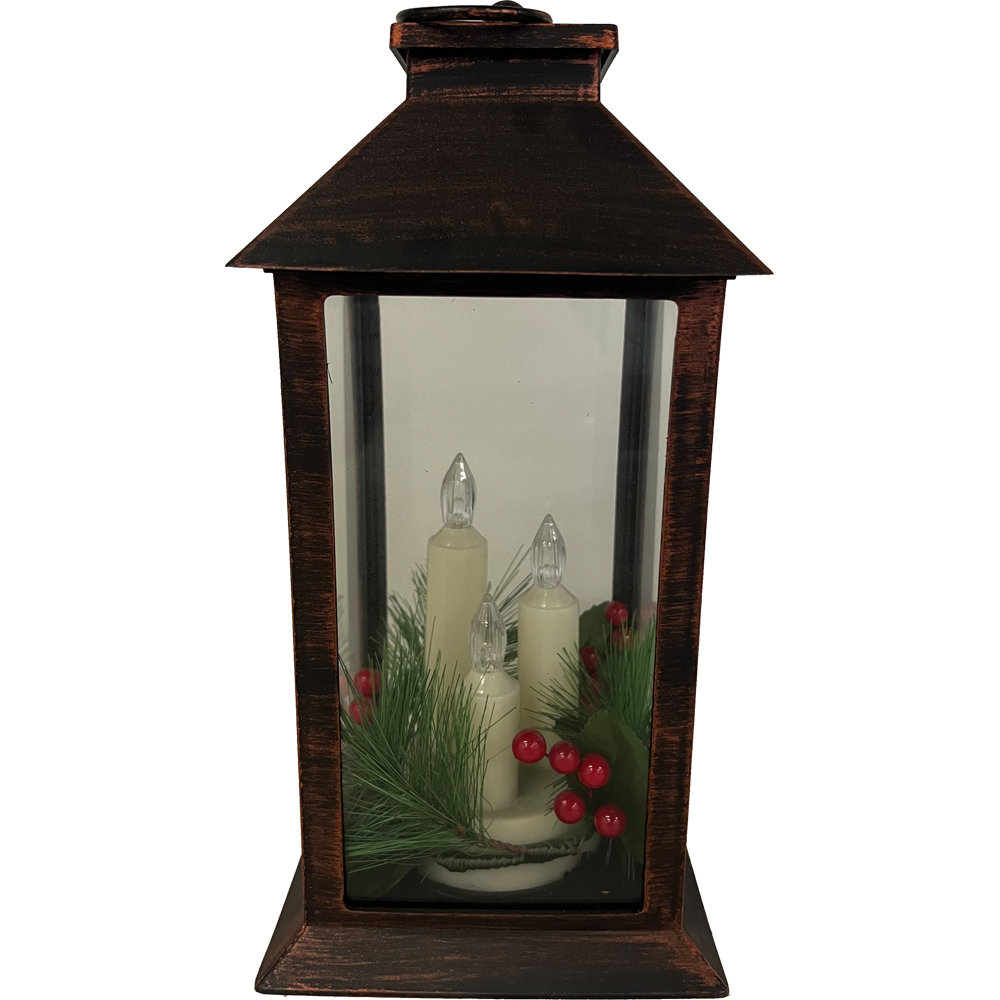 Avilo Battery Operated LED Lantern with 3 Candles Image 6