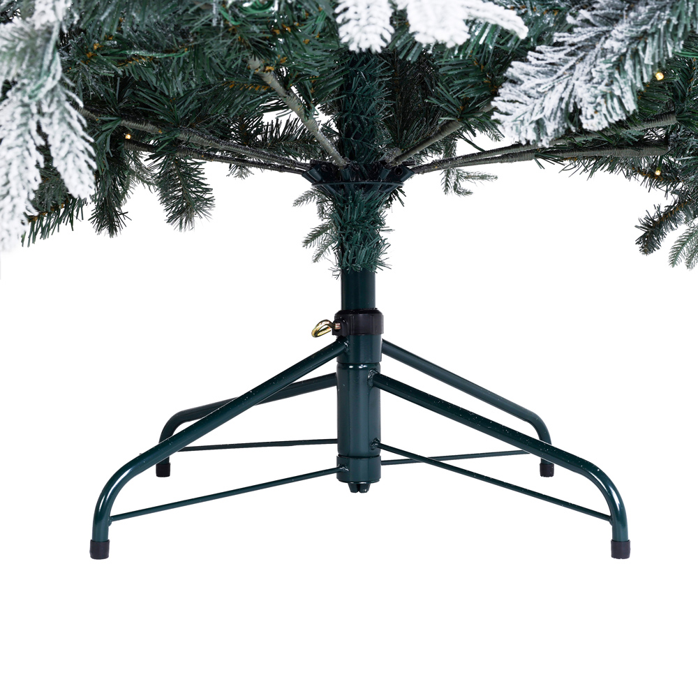 Charles Bentley Luxury Pre-Lit Faux Hinged Snowy Christmas Tree 7ft Image 5