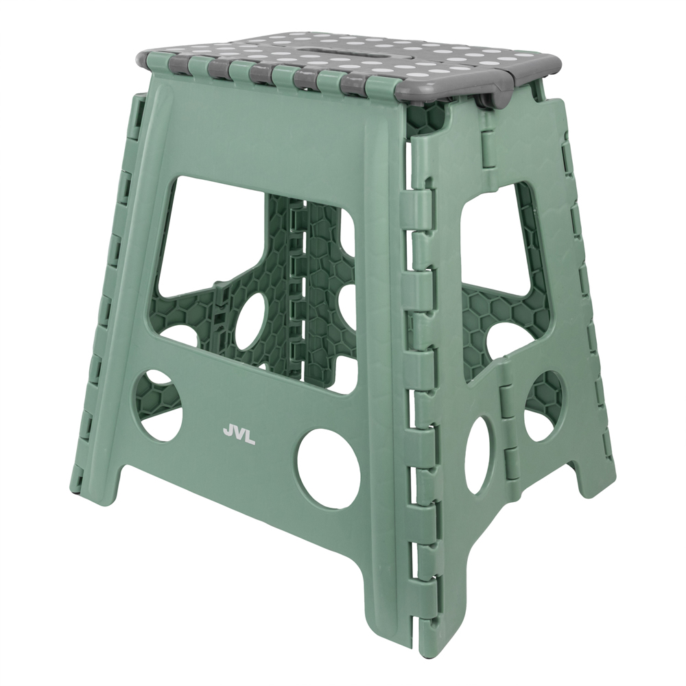 JVL Cleaning Large Green Folding Step Stool Image 3