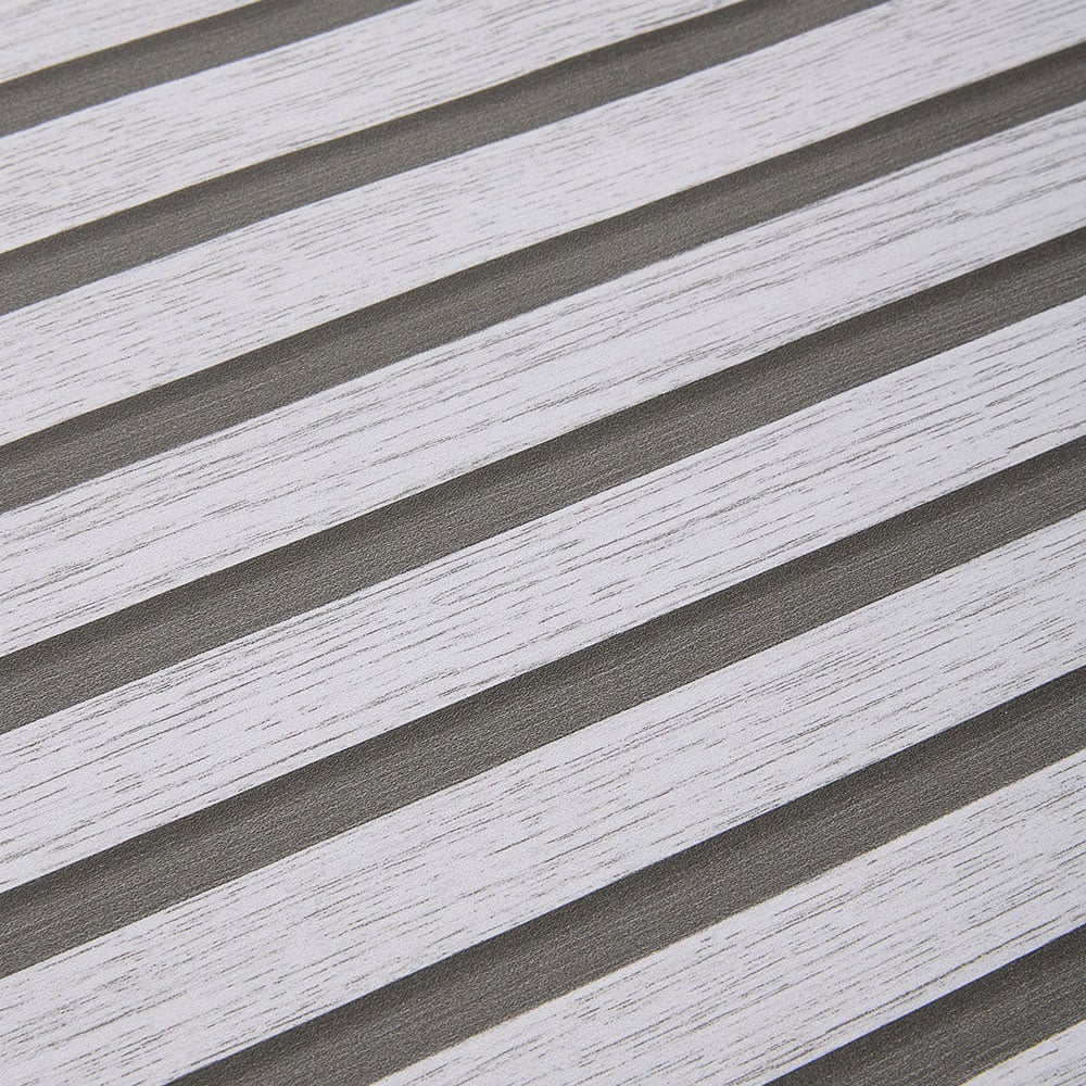 Living and Home Wood Grain Stripe White Rectangle PVC Self Adhesive Wall Sticker 10 Pack Image 6