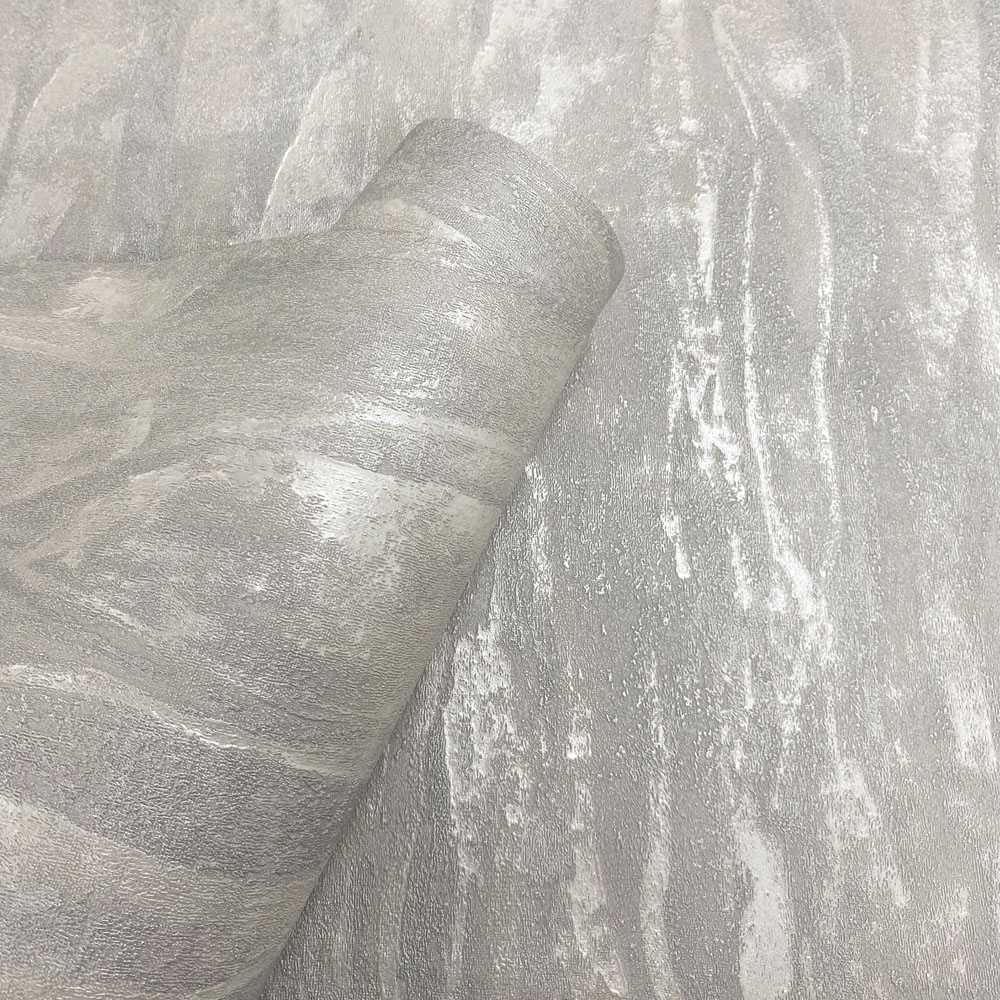 Muriva Renata Metallic Texture Grey Wallpaper Image 5