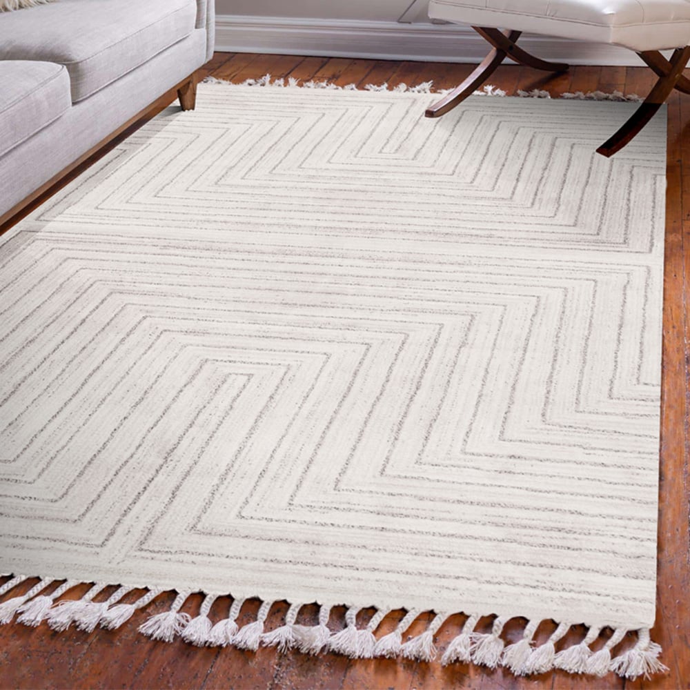 Esselle Home Arctic Maze Natural and Grey Rug 160 x 230cm Image 2