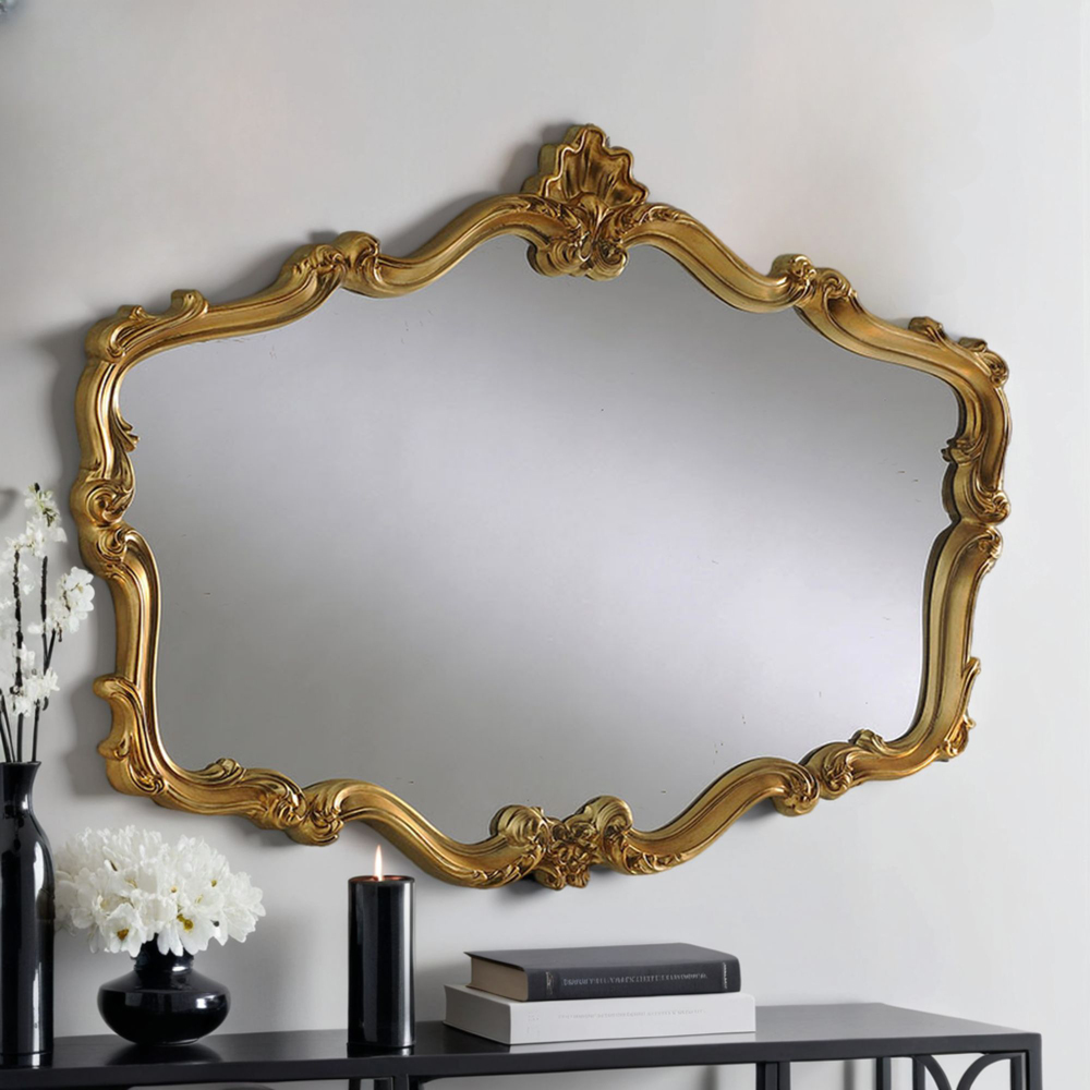 Yearn Regency Gold Landscape Wall Mirror 81 x 106cm Image 2
