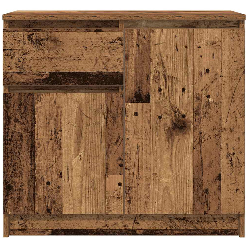 vidaXL 2 Door Single Drawer Old Wood Sideboard Image 6