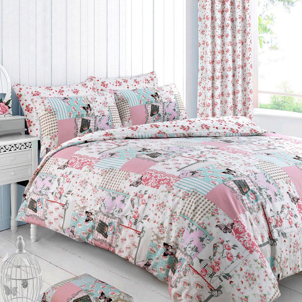 Velosso King Size Multicolour Boutique Design Patchwork Reversible Duvet Cover Set Image 1