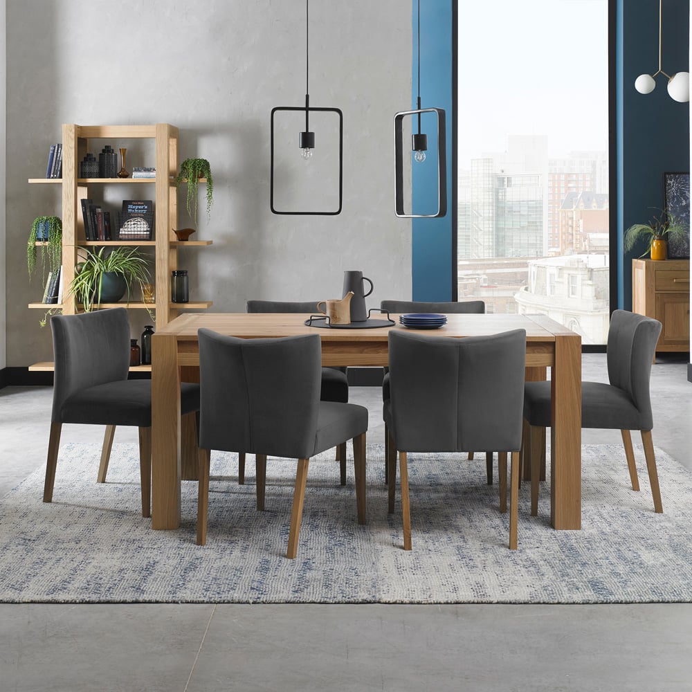 Bentley Designs Turin 8 Seater Light Oak Medium End Extending Table Image 6