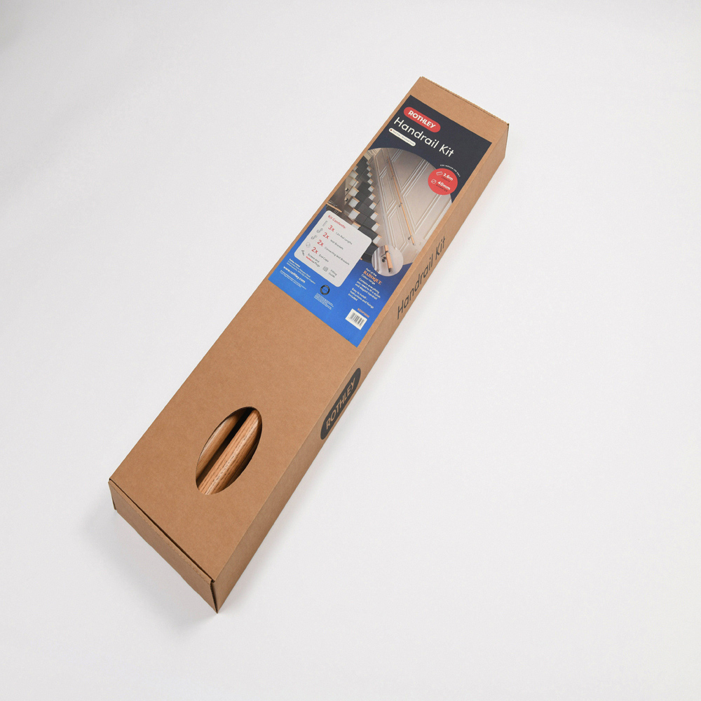 Rothley Oak Wood Stair Handrail Kit 3.6m Image 3