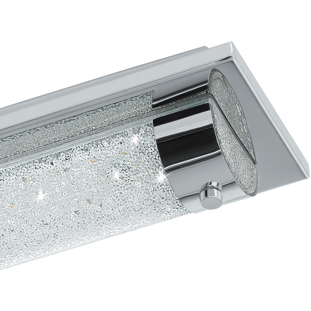 EGLO Tolorico Steel Chrome and Crystal Bathroom LED Ceiling Light Image 3