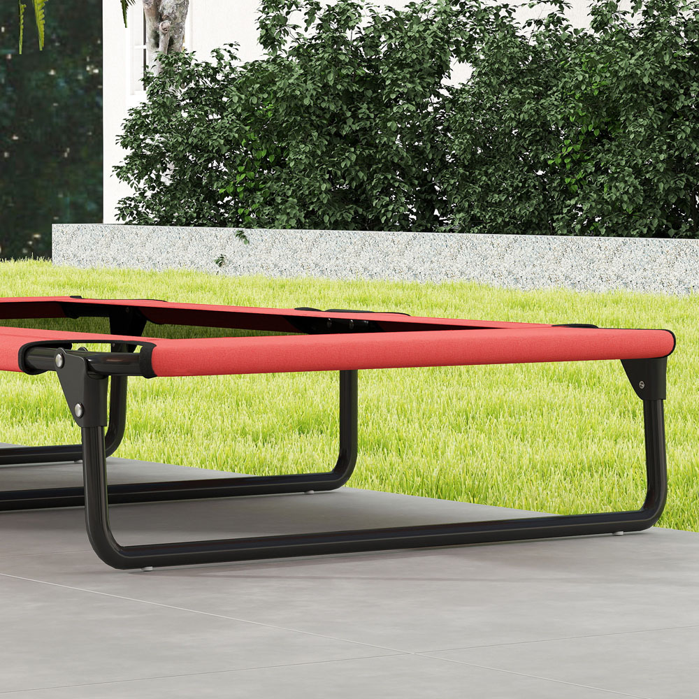 PawHut 107 x 61cm Red Large Dog Raised Bed Image 3