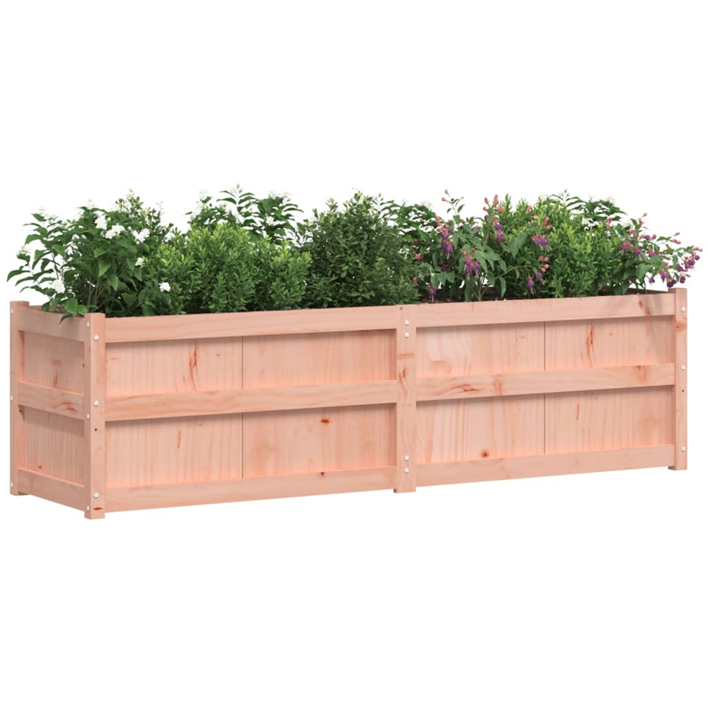 vidaXL Natural Solid Douglas Wood Garden Planter 180 x 50 x 50cm Image 3
