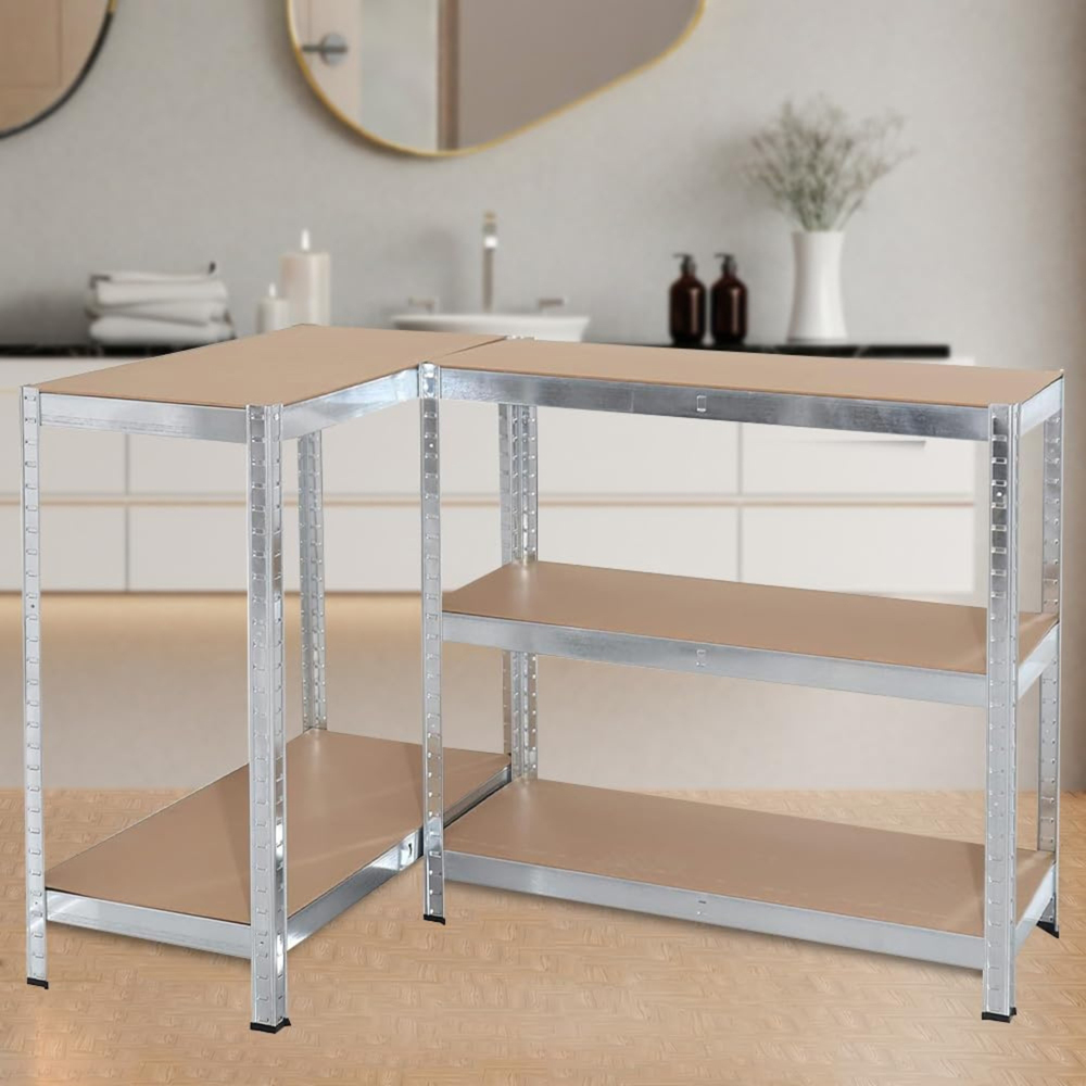 Alivio 5 Shelf Silver Heavy Duty Steel Racking Shelf Unit Image 5