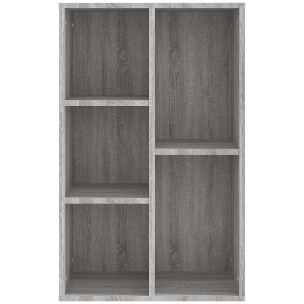 vidaXL 5 Shelf Sonoma Grey Bookcase Image 3