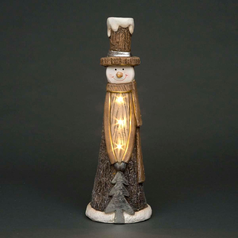 Shatchi Resin Snowman Tree Figurine LED Christmas Decoration 53cm Image 2