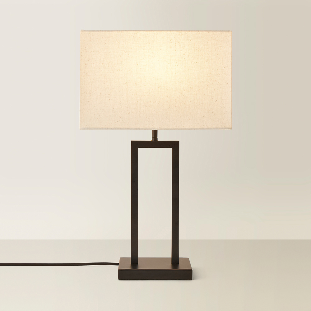 ValueLights Gloria Lamp Shade Black Double Stem Metal LED Table Lamp Image 5