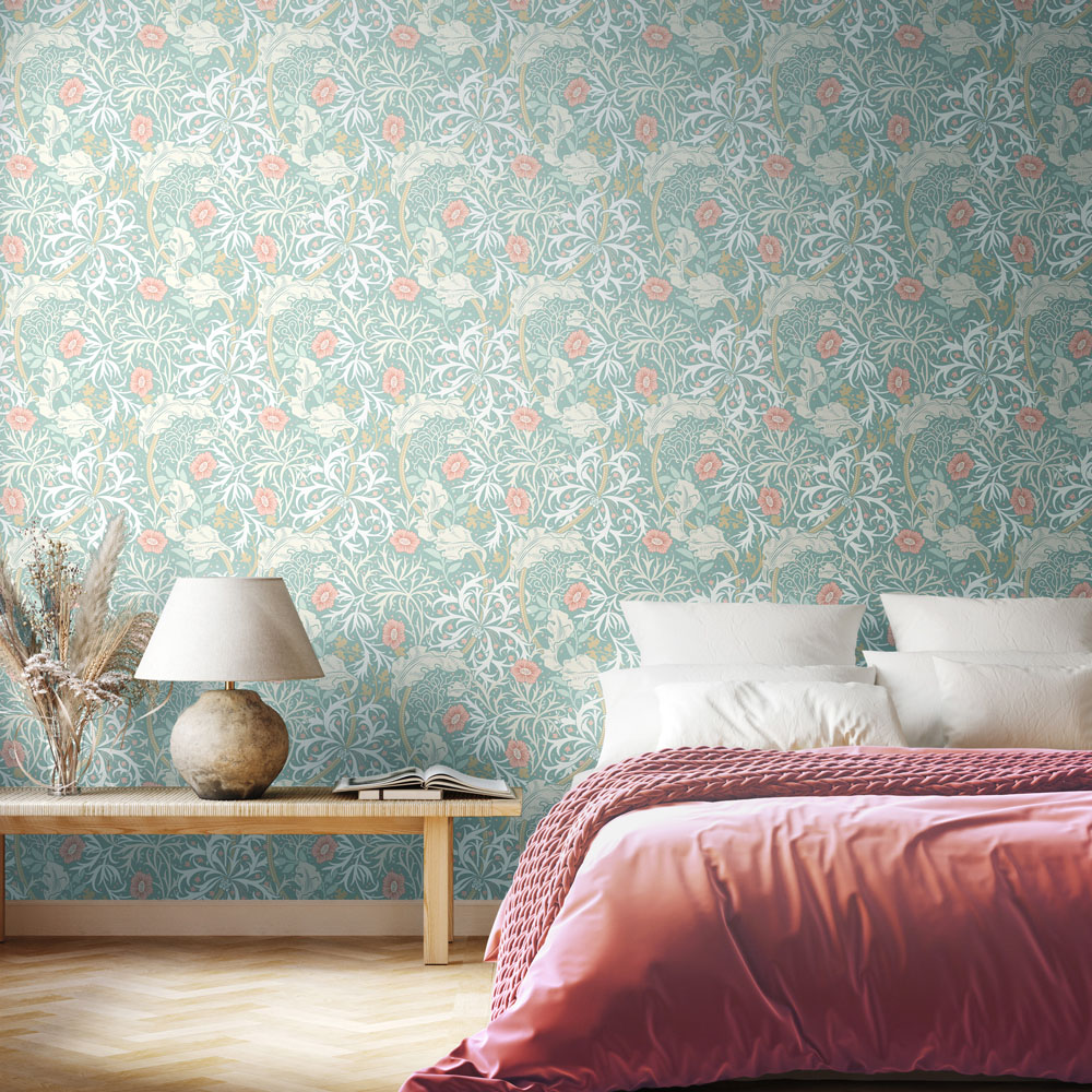 Hoopla Walls Seaweed Garden Seafoam Non Woven Wallpaper Image 2