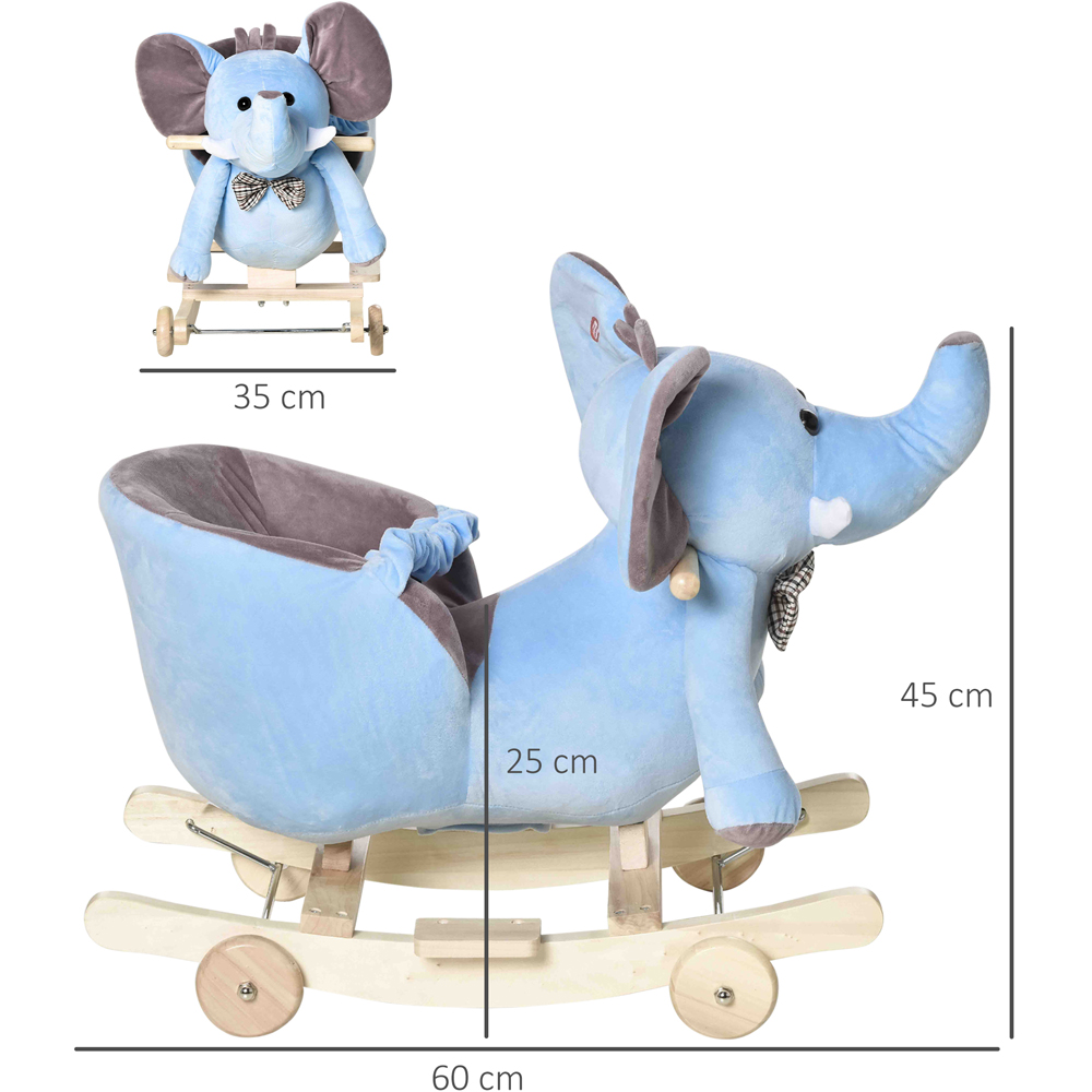 Tommy Toys Rocking Elephant Baby Ride On Blue Image 2