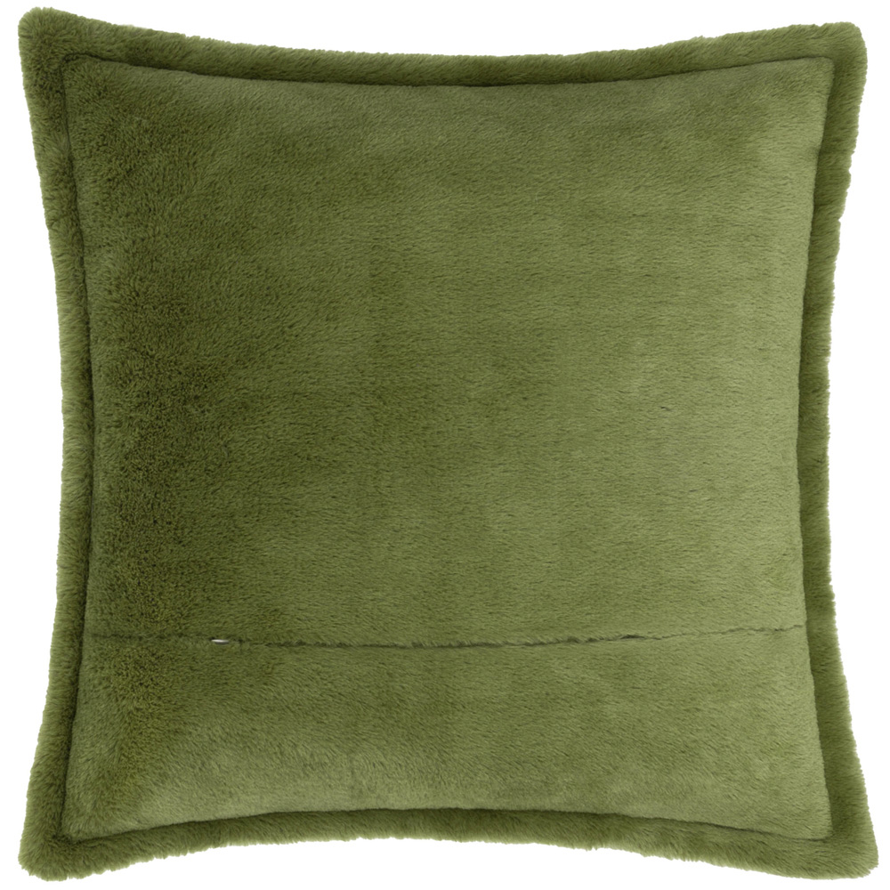 Furn Christmas Kallu Olive Faux Fur Cushion 45 x 45cm Image 2