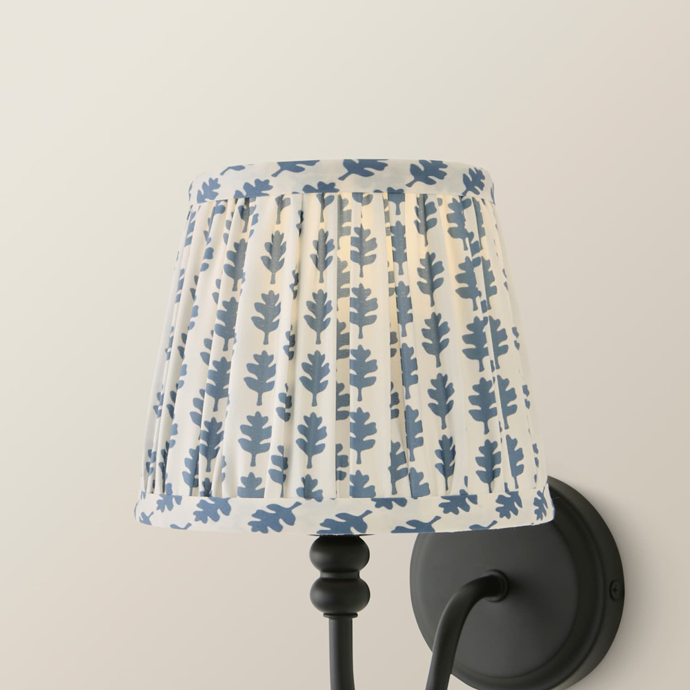 ValueLights Grange Blue Floral Pleated Extra Small Lamp Shade 16cm Image 5