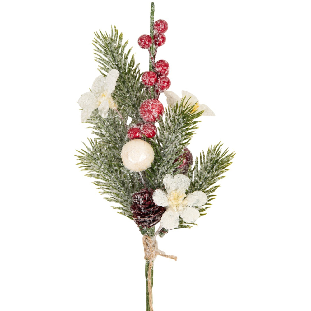White Flower Red Berry Pick Image 4