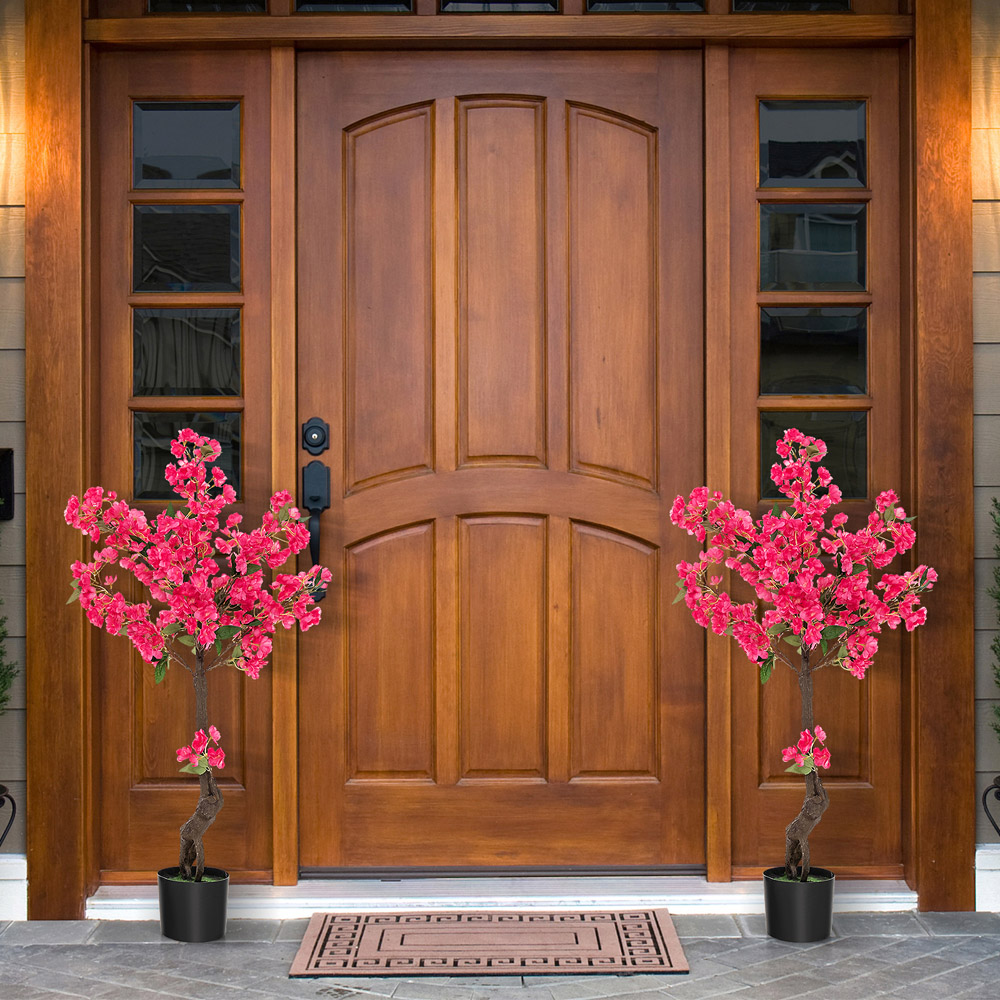 Costway Artificial Plum Blossom Tree 105cm 2 Pack Image 2