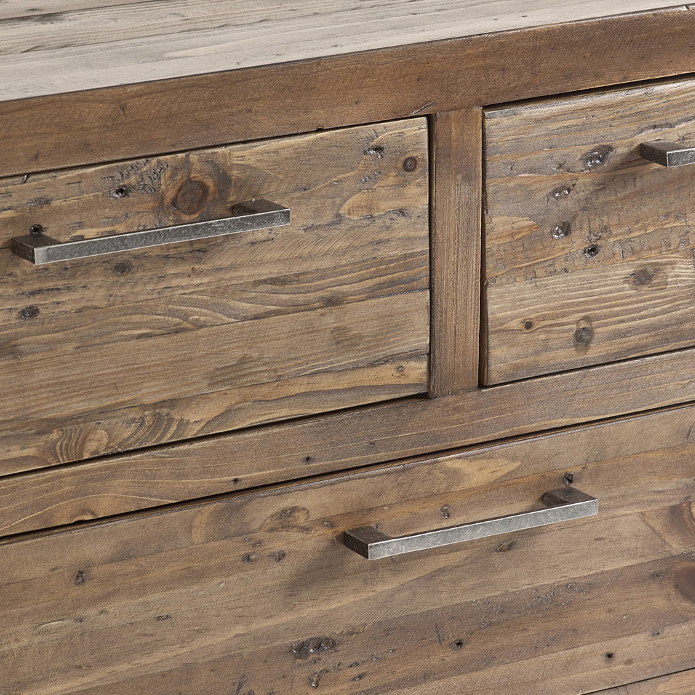 Julian Bowen Heritage 5 Drawer Distressed Chest of Drawers Image 5