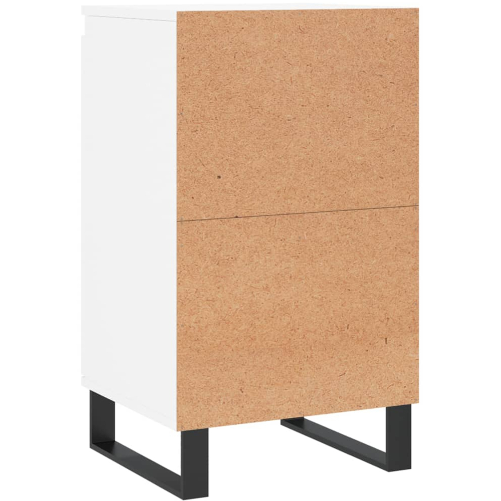 vidaXL 2 Door Single Drawer White Sideboard Set of 2 Image 7