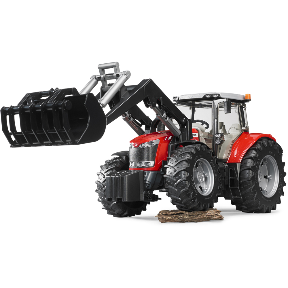 Bruder Massey Ferguson 7624 Red Tractor with Frontloader Image 4