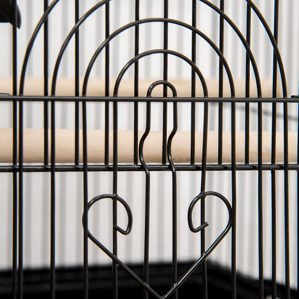 PawHut Metal Bird Cage with Perch and Food Container Image 3