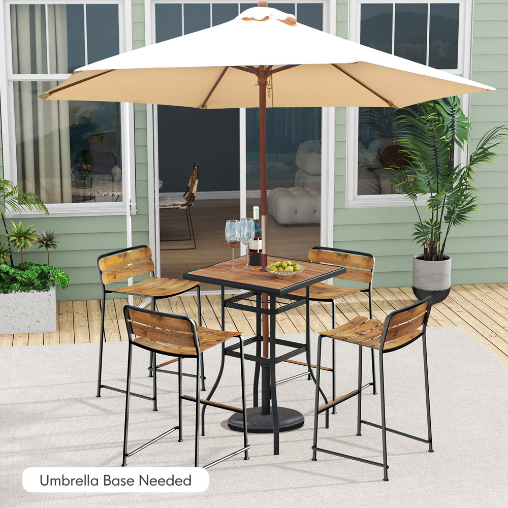 Costway Square Bar Height Poolside Table Image 5