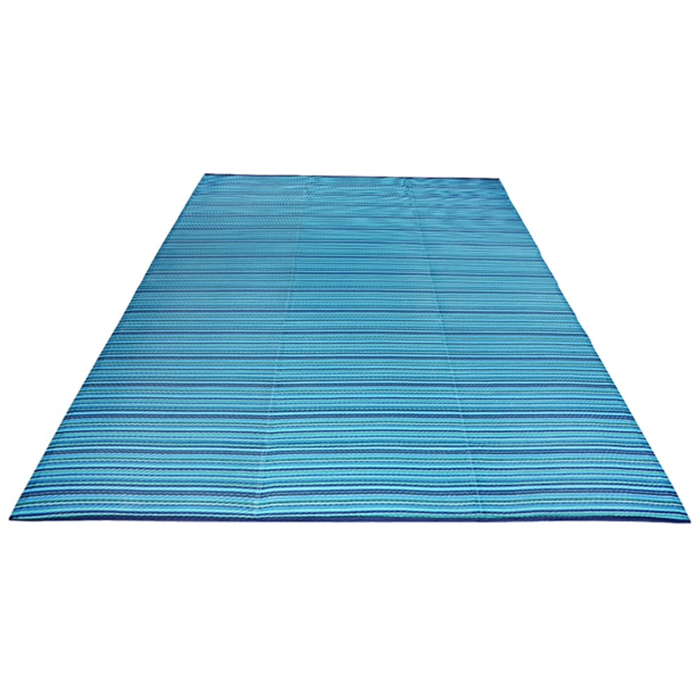 Green Decore Weaver Camping and Picnic Turquoise Blue Rug 270 x 360cm 2 Pack Image 1